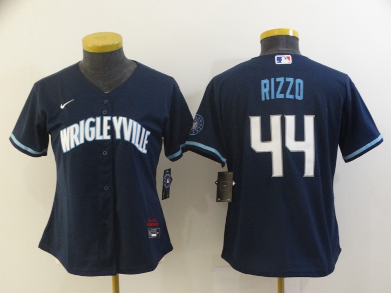 Women Cubs 44 Wrigleyville Rizzo Navy 2021 City Connect Cool Base Jersey,We sell and wholesale Women Cubs 44 Wrigleyville Rizzo Navy 2021 City Connect Cool Base Jersey on line form chian!